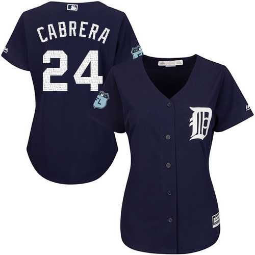 Women Detroit Tigers #24 Miguel Cabrera Navy New 2017 Spring Training Cool Base Jersey DingZhi,We sell and wholesale Women Detroit Tigers #24 Miguel Cabrera Navy New 2017 Spring Training Cool Base Jersey DingZhi on line form chian!