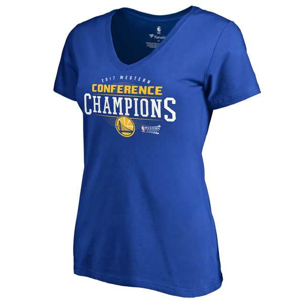 Women's Golden State Warriors Fanatics Branded Royal 2017 Western Conference Champions Plus Size Crossover V Neck T-shirt FengYun,We sell and wholesale Women's Golden State Warriors Fanatics Branded Royal 2017 Western Conference Champions Plus Size Crossover V Neck T-shirt FengYun on line form chian!