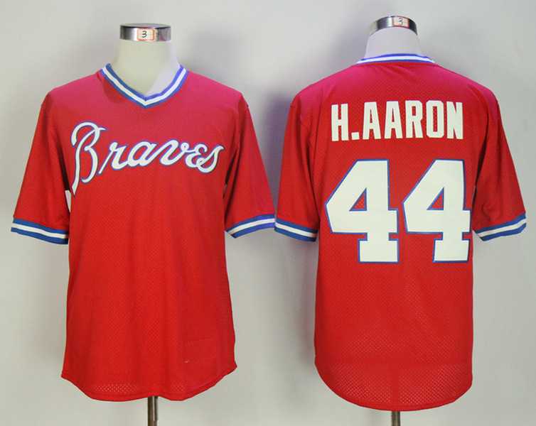 Atlanta Braves #44 Hank Aaron Red 1980 BP Throwback Jersey,We sell and wholesale Atlanta Braves #44 Hank Aaron Red 1980 BP Throwback Jersey on line form chian!