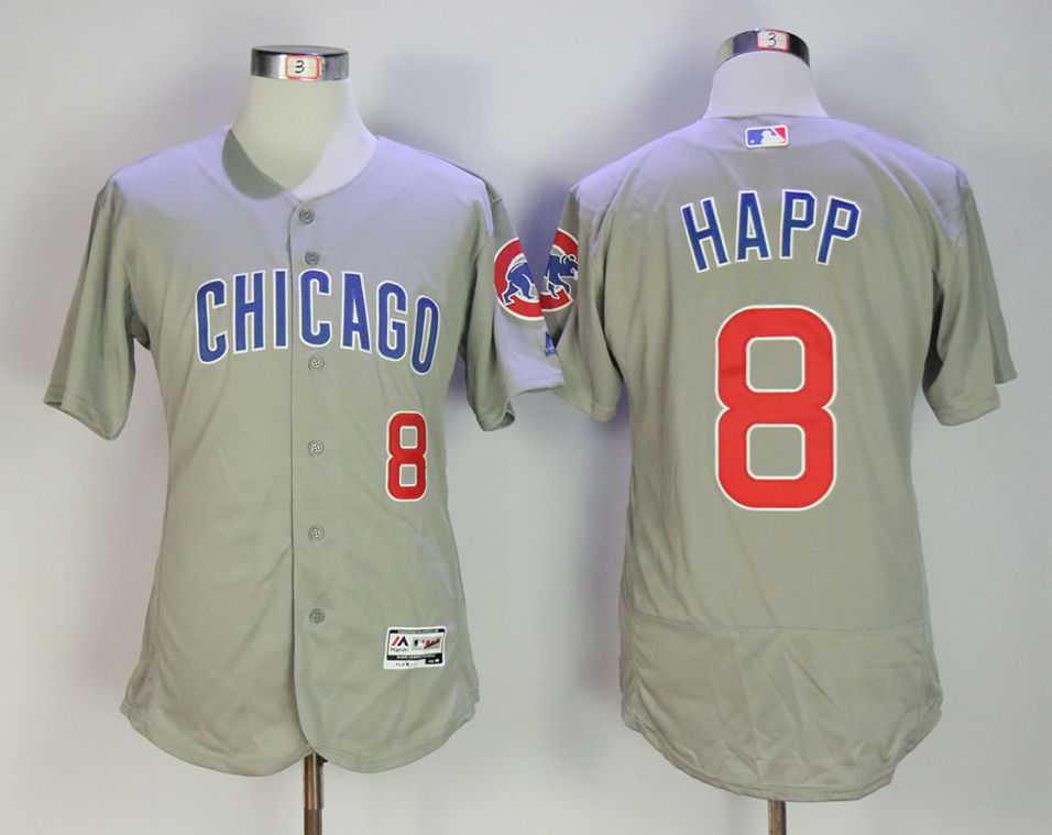 Chicago Cubs #8 Ian Happ Gray Flexbase Jersey,We sell and wholesale Chicago Cubs #8 Ian Happ Gray Flexbase Jersey on line form chian!