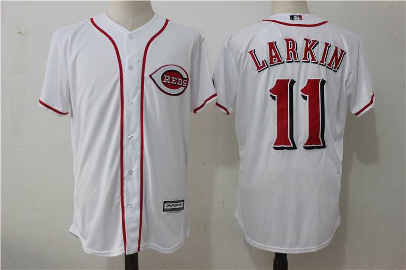 Cincinnati Reds #11 Barry Larkin White New Cool Base Stitched Jersey,We sell and wholesale Cincinnati Reds #11 Barry Larkin White New Cool Base Stitched Jersey on line form chian!