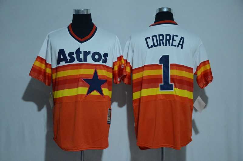 Houston Astros #1 Carlos Correa Orange Flexbase Collection Stitched Jersey,We sell and wholesale Houston Astros #1 Carlos Correa Orange Flexbase Collection Stitched Jersey on line form chian!