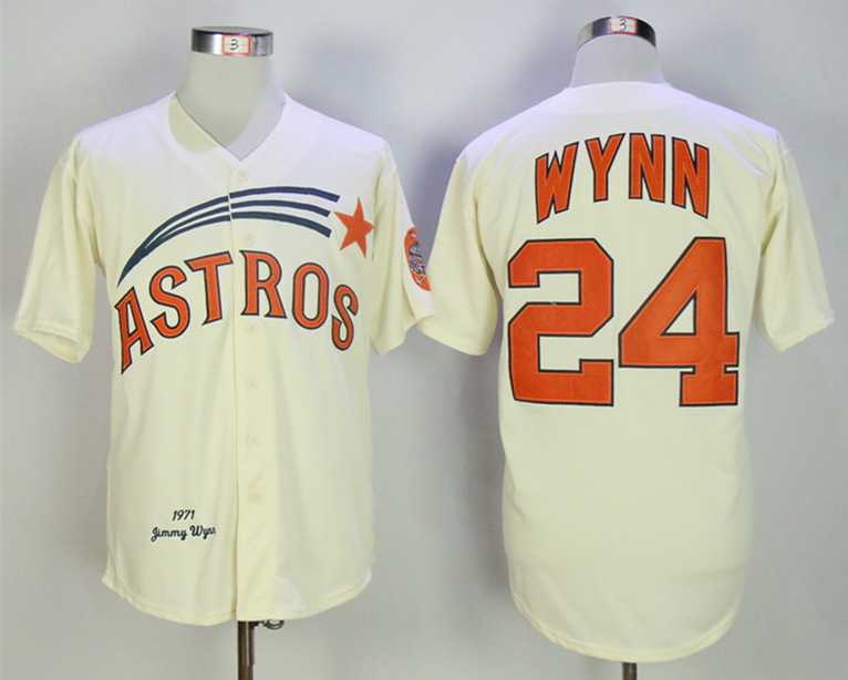 Houston Astros #24 Jimmy Wynn Cream 1971 Throwback Jersey,We sell and wholesale Houston Astros #24 Jimmy Wynn Cream 1971 Throwback Jersey on line form chian!