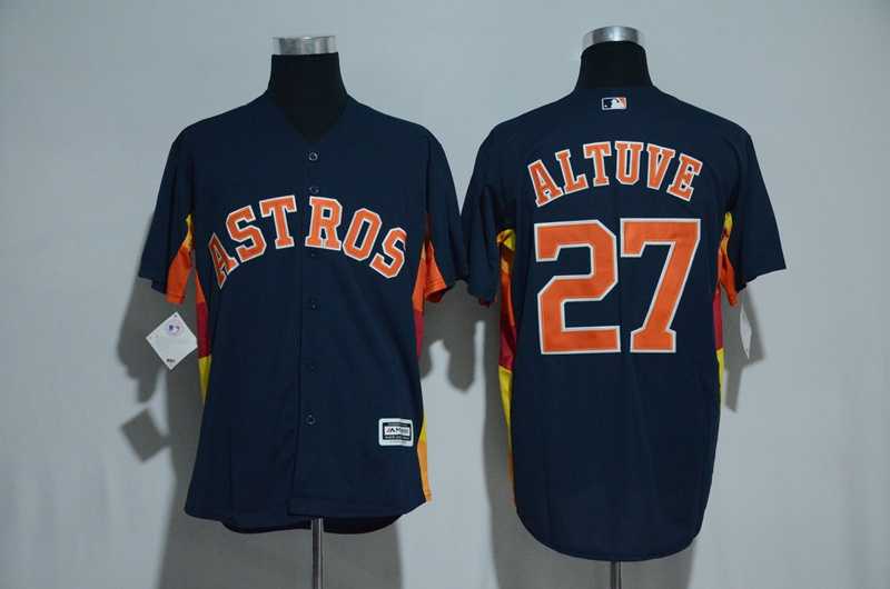 Houston Astros #27 Jose Altuve Navy Blue New Cool Base Stitched Jersey,We sell and wholesale Houston Astros #27 Jose Altuve Navy Blue New Cool Base Stitched Jersey on line form chian!