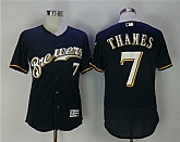 Milwaukee Brewers #7 Eric Thames Navy Flexbase Jersey,baseball caps,new era cap wholesale,wholesale hats