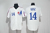 Montreal Expos #14 Rose White Mitchell And Ness Throwback Stitched Jersey,baseball caps,new era cap wholesale,wholesale hats
