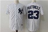 New York Yankees #23 Don Mattingly White New Cool Base Stitched Jersey