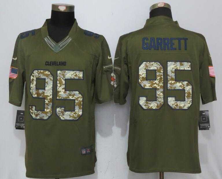 Nike Limited Cleveland Browns #95 Myles Garrett Green Salute To Service Jersey,We sell and wholesale Nike Limited Cleveland Browns #95 Myles Garrett Green Salute To Service Jersey on line form chian!