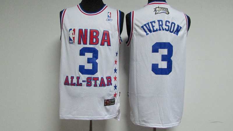 Philadelphia 76ers #3 Allen Iverson White 2003 All Star Stitched NBA Jersey,We sell and wholesale Philadelphia 76ers #3 Allen Iverson White 2003 All Star Stitched NBA Jersey on line form chian!