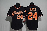 San Francisco Giants #24 Willie Mays Black Mitchell And Ness Throwback Stitched Jersey,baseball caps,new era cap wholesale,wholesale hats