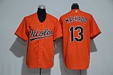 Youth Baltimore Orioles #13 Manny Machado Orange New Cool Base Jersey,baseball caps,new era cap wholesale,wholesale hats