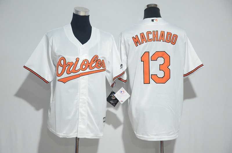 Youth Baltimore Orioles #13 Manny Machado White New Cool Base Jersey,We sell and wholesale Youth Baltimore Orioles #13 Manny Machado White New Cool Base Jersey on line form chian!