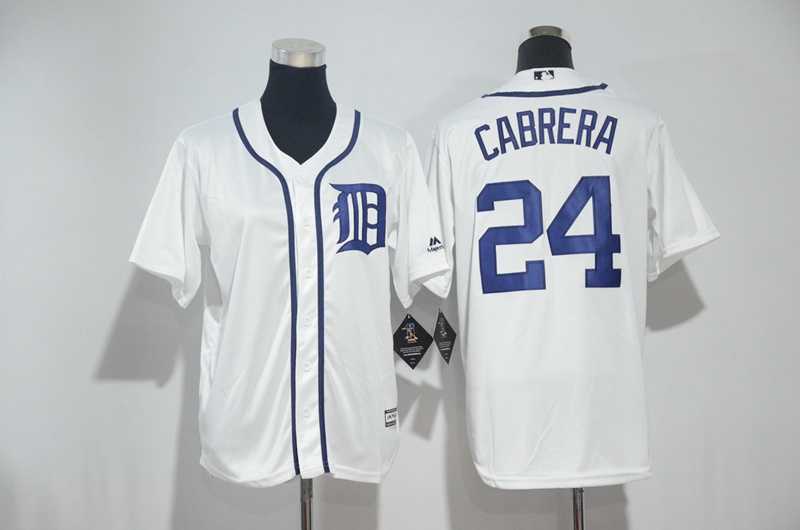 Youth Detroit Tigers #24 Miguel Cabera White New Cool Base Jersey,We sell and wholesale Youth Detroit Tigers #24 Miguel Cabera White New Cool Base Jersey on line form chian!
