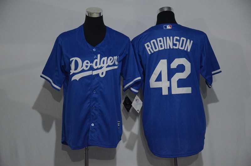 Youth Los Angeles Dodgers #42 Jackie Robinson Blue New Cool Base Jersey,We sell and wholesale Youth Los Angeles Dodgers #42 Jackie Robinson Blue New Cool Base Jersey on line form chian!