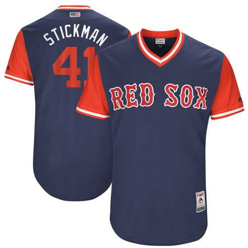 Boston Red Sox #41 Chris Sale Stickman Majestic Navy 2017 Players Weekend Jersey,We sell and wholesale Boston Red Sox #41 Chris Sale Stickman Majestic Navy 2017 Players Weekend Jersey on line form chian!