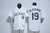 Colorado Rockies #19 Charlie Blackmon White Flexbase Stitched Stitched Jerseys,baseball caps,new era cap wholesale,wholesale hats