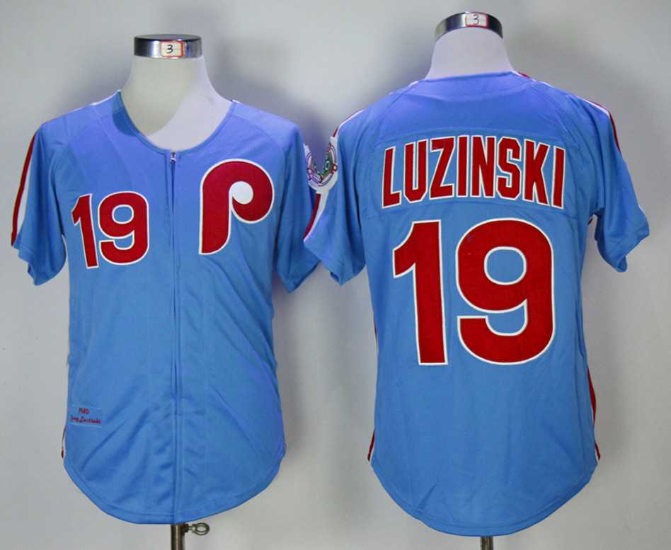 Philadelphia Phillies #19 Greg Luzinski Blue 1980 Mitchell & Ness Stitched Jerseys,We sell and wholesale Philadelphia Phillies #19 Greg Luzinski Blue 1980 Mitchell & Ness Stitched Jerseys on line form chian!