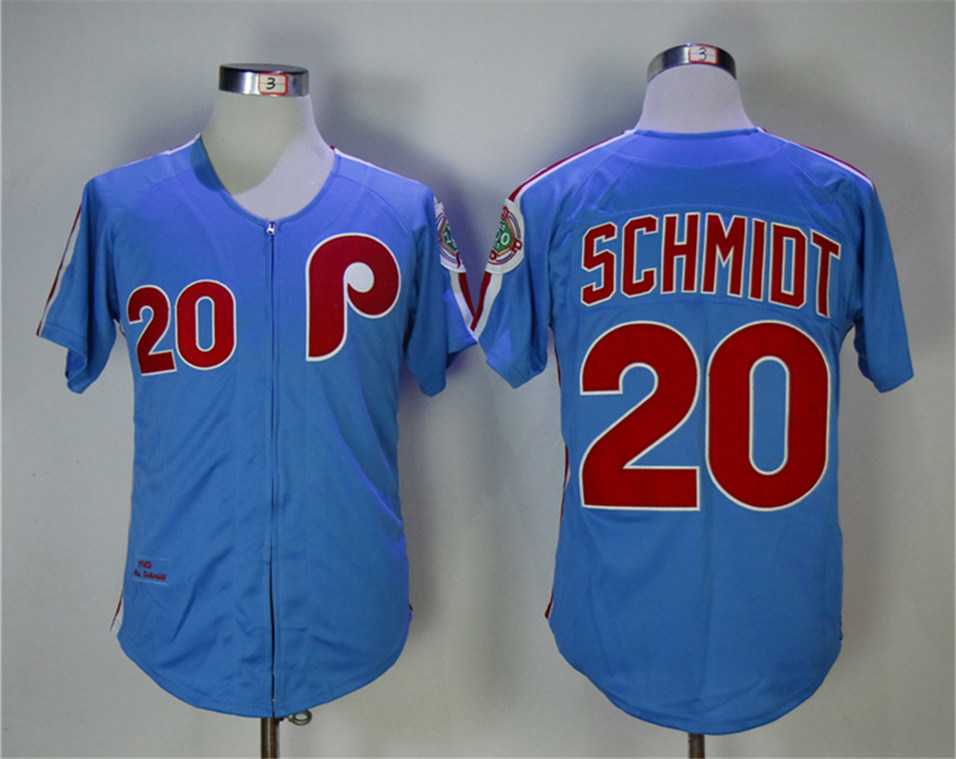 Philadelphia Phillies #20 Mike Schmidt Blue 1983 Throwback Stitched Jerseys,We sell and wholesale Philadelphia Phillies #20 Mike Schmidt Blue 1983 Throwback Stitched Jerseys on line form chian!