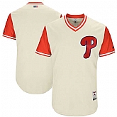 Philadelphia Phillies Blank Majestic Tan 2017 Players Weekend Team Jersey,baseball caps,new era cap wholesale,wholesale hats