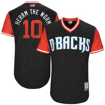 Arizona Diamondbacks #10 Chris Herrmann Hermm The Worm Majestic Black 2017 Players Weekend Jersey JiaSu,We sell and wholesale Arizona Diamondbacks #10 Chris Herrmann Hermm The Worm Majestic Black 2017 Players Weekend Jersey JiaSu on line form chian!