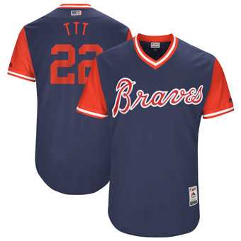 Atlanta Braves #22 Nick Markakis TTT Majestic Navy 2017 Players Weekend Jersey JiaSu,We sell and wholesale Atlanta Braves #22 Nick Markakis TTT Majestic Navy 2017 Players Weekend Jersey JiaSu on line form chian!