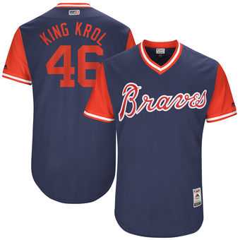 Atlanta Braves #46 Ian Krol King Krol Majestic Navy 2017 Players Weekend Jersey JiaSu,We sell and wholesale Atlanta Braves #46 Ian Krol King Krol Majestic Navy 2017 Players Weekend Jersey JiaSu on line form chian!