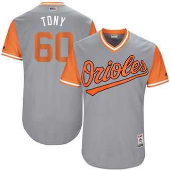 Baltimore Orioles #60 Mychal Givens Tony Majestic Gray 2017 Players Weekend Jersey JiaSu,We sell and wholesale Baltimore Orioles #60 Mychal Givens Tony Majestic Gray 2017 Players Weekend Jersey JiaSu on line form chian!