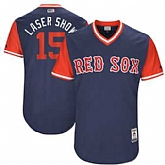 Boston Red Sox #15 Dustin Pedroia Laser Show Majestic Navy 2017 Players Weekend Jersey JiaSu,baseball caps,new era cap wholesale,wholesale hats