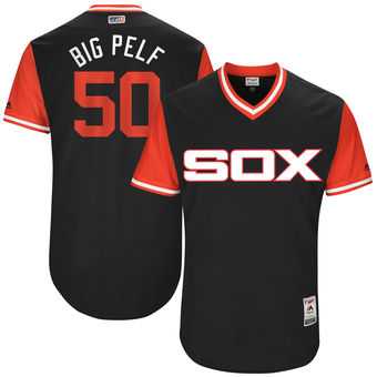 Chicago White Sox #50 Mike Pelfrey Big Pelf Majestic Black 2017 Players Weekend Jersey JiaSu,We sell and wholesale Chicago White Sox #50 Mike Pelfrey Big Pelf Majestic Black 2017 Players Weekend Jersey JiaSu on line form chian!