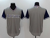 Colorado Rockies Blank Majestic Gray Players Weekend Mlb Jerseys