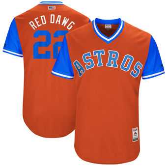 Houston Astros #22 Josh Reddick Red Dawg Majestic Orange 2017 Players Weekend Jersey JiaSu,We sell and wholesale Houston Astros #22 Josh Reddick Red Dawg Majestic Orange 2017 Players Weekend Jersey JiaSu on line form chian!