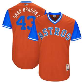 Houston Astros #43 Lance McCullers Snap Dragon 1 Majestic Orange 2017 Players Weekend Jersey JiaSu,We sell and wholesale Houston Astros #43 Lance McCullers Snap Dragon 1 Majestic Orange 2017 Players Weekend Jersey JiaSu on line form chian!