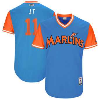 Miami Marlins #11 JT Realmuto JT Majestic Blue 2017 Players Weekend Jersey JiaSu,We sell and wholesale Miami Marlins #11 JT Realmuto JT Majestic Blue 2017 Players Weekend Jersey JiaSu on line form chian!