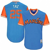 Miami Marlins #25 Junichi Tazawa Taz Majestic Blue 2017 Players Weekend Jersey JiaSu,baseball caps,new era cap wholesale,wholesale hats