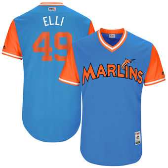 Miami Marlins #49 Brian Ellington Elli Majestic Blue 2017 Players Weekend Jersey JiaSu,We sell and wholesale Miami Marlins #49 Brian Ellington Elli Majestic Blue 2017 Players Weekend Jersey JiaSu on line form chian!