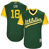 Oakland Athletics #18 Chad Pinder CHI Majestic Green 2017 Players Weekend Jersey JiaSu,baseball caps,new era cap wholesale,wholesale hats