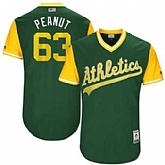 Oakland Athletics #63 Bobby Wahl Peanut Majestic Green 2017 Players Weekend Jersey JiaSu,baseball caps,new era cap wholesale,wholesale hats