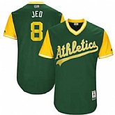 Oakland Athletics #8 Jed Lowrie Jed Majestic Green 2017 Players Weekend Jersey JiaSu,baseball caps,new era cap wholesale,wholesale hats