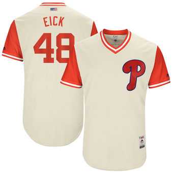 Philadelphia Phillies #48 Jerad Eickhoff Eick Majestic Tan 2017 Players Weekend Jersey JiaSu,We sell and wholesale Philadelphia Phillies #48 Jerad Eickhoff Eick Majestic Tan 2017 Players Weekend Jersey JiaSu on line form chian!