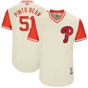 Philadelphia Phillies #51 Ricardo Pinto Pinto Bean Majestic Tan 2017 Players Weekend Jersey JiaSu,We sell and wholesale Philadelphia Phillies #51 Ricardo Pinto Pinto Bean Majestic Tan 2017 Players Weekend Jersey JiaSu on line form chian!