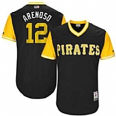 Pittsburgh Pirates #12 Juan Nicasio Arenoso Majestic Black 2017 Players Weekend Jersey JiaSu,baseball caps,new era cap wholesale,wholesale hats