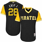 Pittsburgh Pirates #28 John Jaso Easy J Majestic Black 2017 Players Weekend Jersey JiaSu,baseball caps,new era cap wholesale,wholesale hats