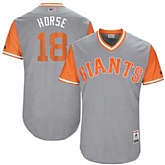 San Francisco Giants #18 Matt Cain Horse Majestic Gray 2017 Players Weekend Jersey JiaSu,baseball caps,new era cap wholesale,wholesale hats
