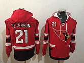Arizona Cardinals 21 Patrick Peterson Red All Stitched Hooded Sweatshirt,baseball caps,new era cap wholesale,wholesale hats
