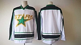 Dallas Stars Blank White Throwback CCM Hockey Jersey,baseball caps,new era cap wholesale,wholesale hats