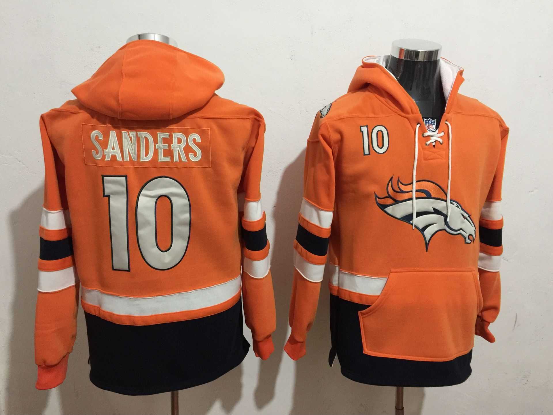 Denver Broncos 10 Emmanuel Sanders Orange All Stitched Hooded Sweatshirt,We sell and wholesale Denver Broncos 10 Emmanuel Sanders Orange All Stitched Hooded Sweatshirt on line form chian!