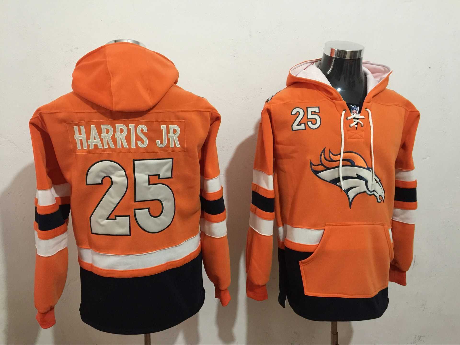 Denver Broncos 25 Chris Harris Orange All Stitched Hooded Sweatshirt,We sell and wholesale Denver Broncos 25 Chris Harris Orange All Stitched Hooded Sweatshirt on line form chian!