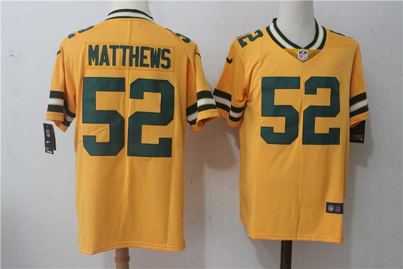 Nike Green Bay Packers #52 Matthews Yellow Vapor Untouchable Player Limited Jerseys,We sell and wholesale Nike Green Bay Packers #52 Matthews Yellow Vapor Untouchable Player Limited Jerseys on line form chian!