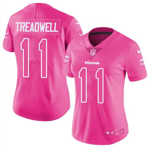 Nike Minnesota Vikings #11 Laquon Treadwell Pink Women's NFL Limited Rush Fashion Jersey DingZhi,We sell and wholesale Nike Minnesota Vikings #11 Laquon Treadwell Pink Women's NFL Limited Rush Fashion Jersey DingZhi on line form chian!