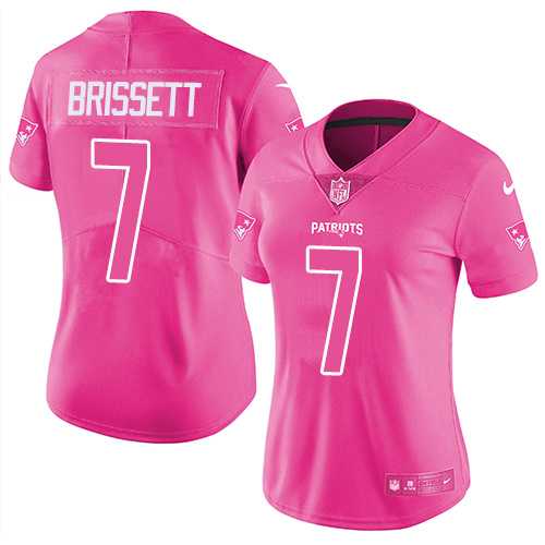 Nike New England Patriots #7 Jacoby Brissett Pink Women's NFL Limited Rush Fashion Jersey DingZhi,We sell and wholesale Nike New England Patriots #7 Jacoby Brissett Pink Women's NFL Limited Rush Fashion Jersey DingZhi on line form chian!